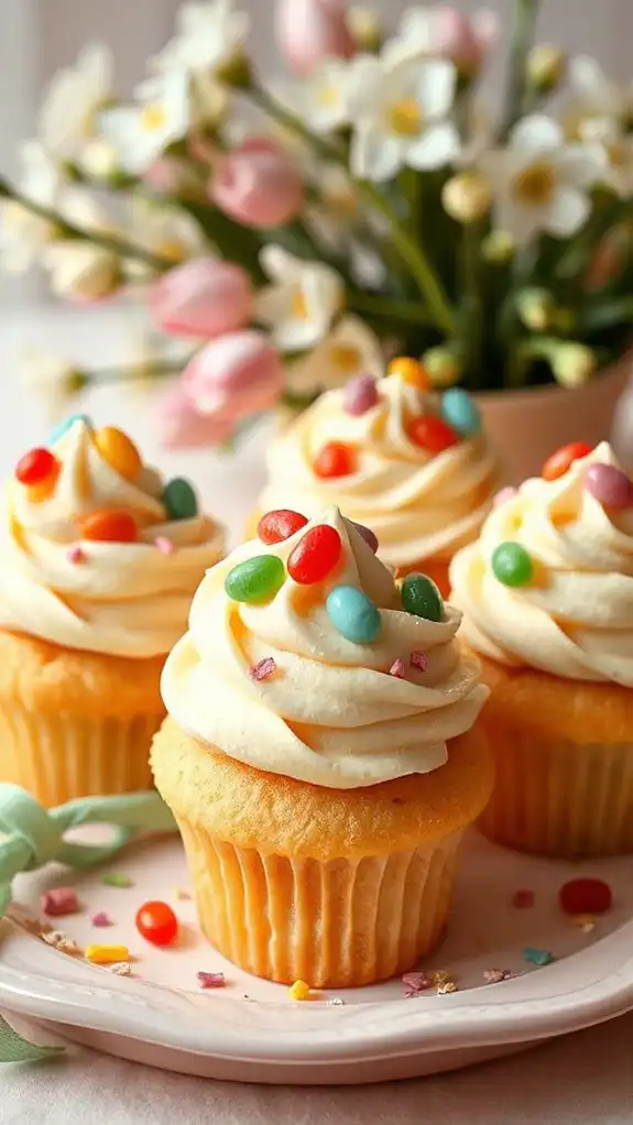 colorful sweet treat cupcakes