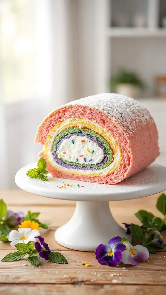 colorful swirled cake dessert colorful swirled cake dessert