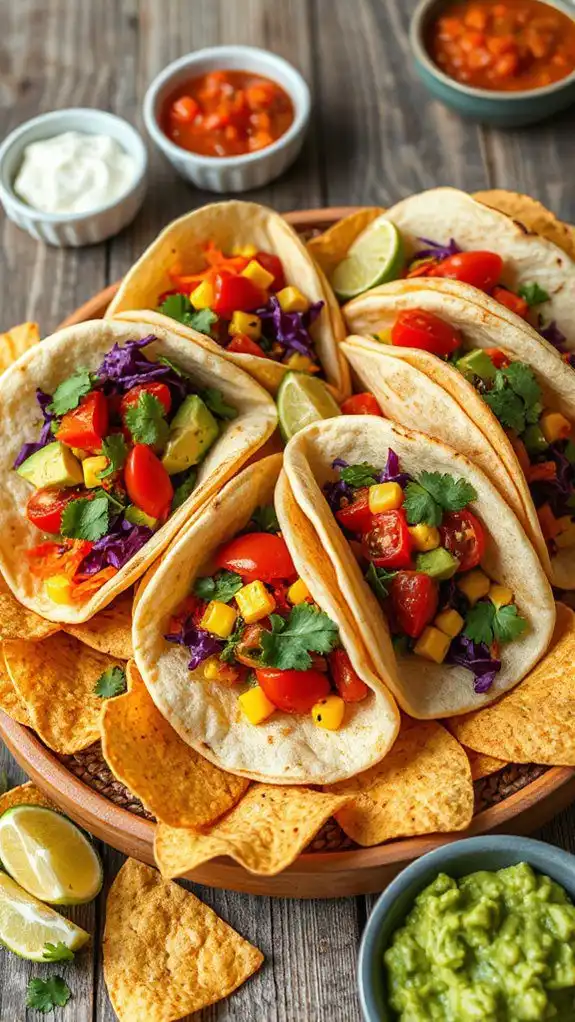 colorful vegetable filled tacos