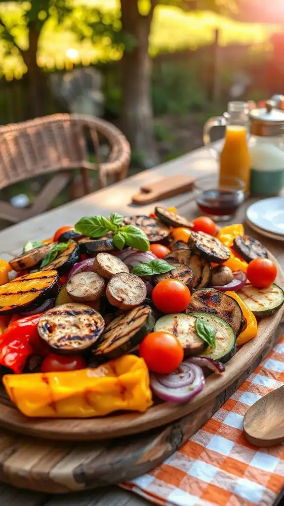 colorful vegetable grill assortment