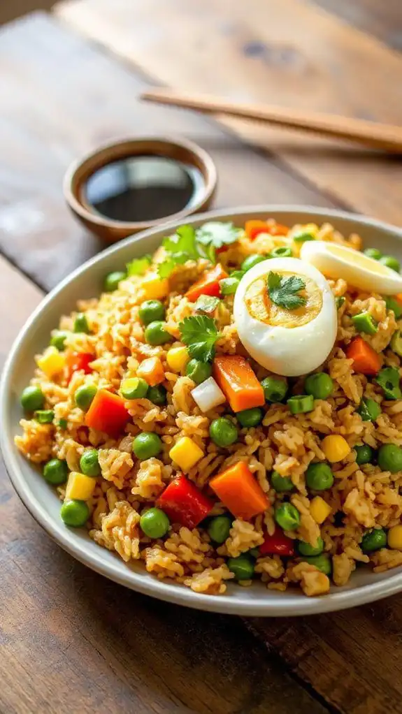 colorful vegetable rice dish