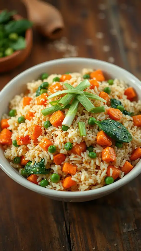 colorful vegetable stuffed rice