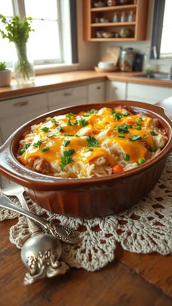 comforting chicken and rice casserole
