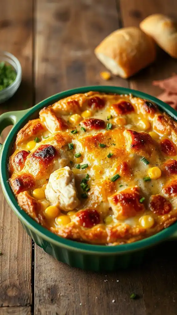 comforting chicken corn casserole