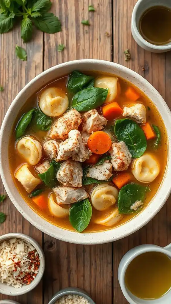 comforting chicken pasta soup
