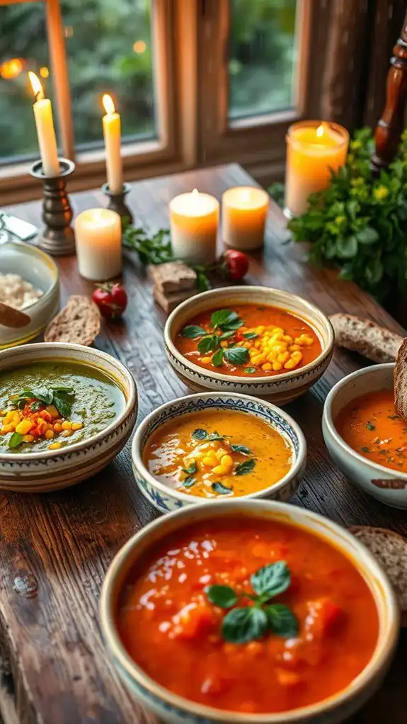comforting summer evening soups