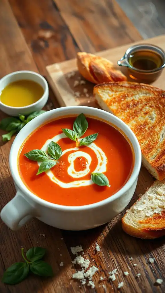 comforting tomato basil soup