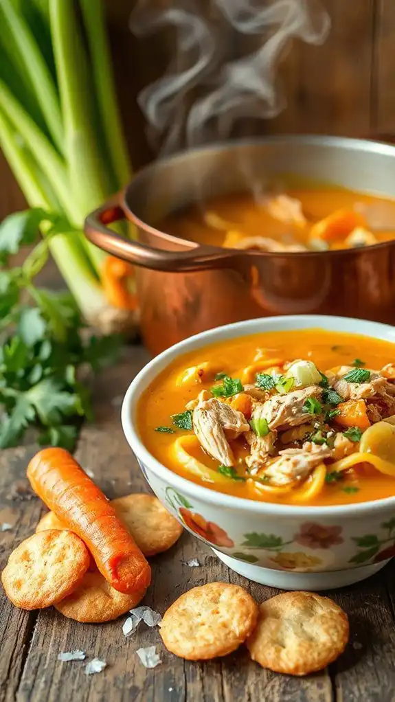 comforting warm chicken soup comforting warm chicken soup