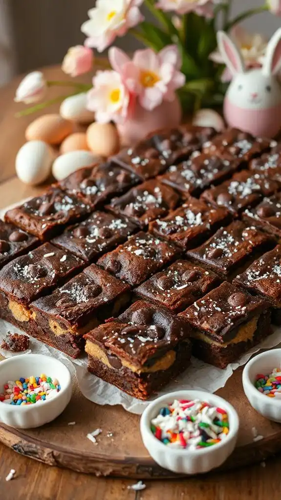 cookie dough chocolate brownies