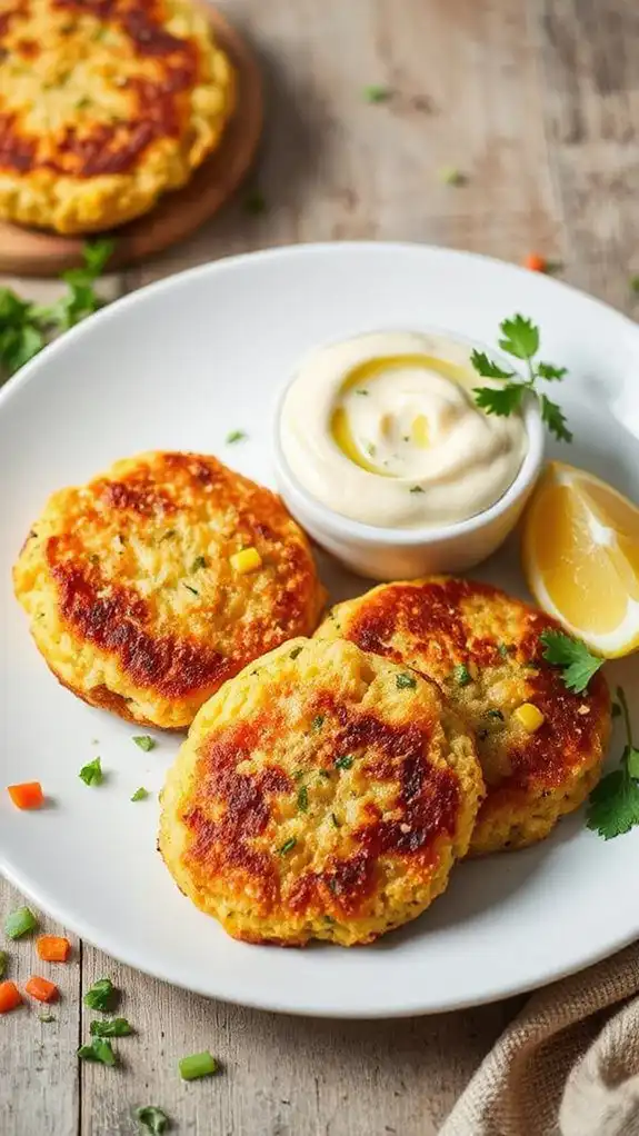 corn and crab cakes