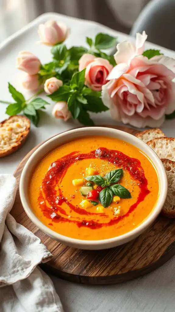 corn infused chilled soup