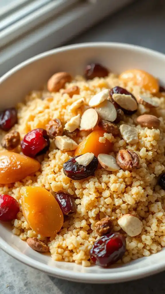 couscous breakfast with fruit