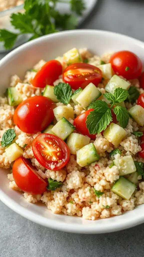 couscous mixed with vegetables