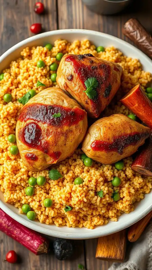 couscous paired with chicken couscous paired with chicken