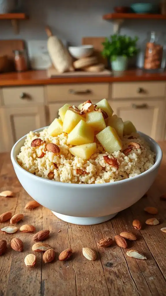 couscous topped with almonds couscous topped with almonds