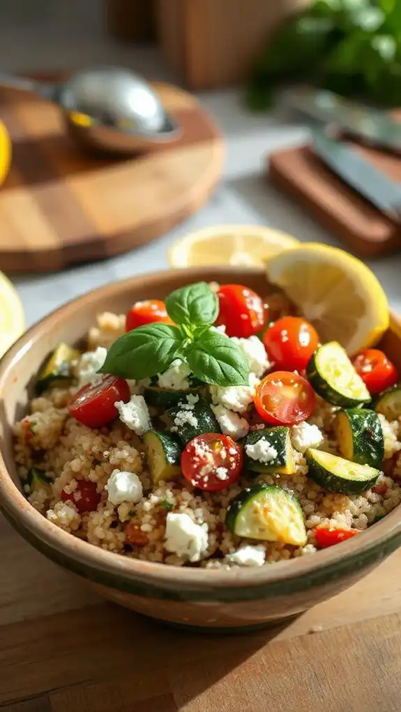 couscous with zucchini bowl