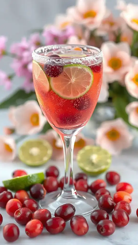 cranberry lime refreshing beverage cranberry lime refreshing beverage