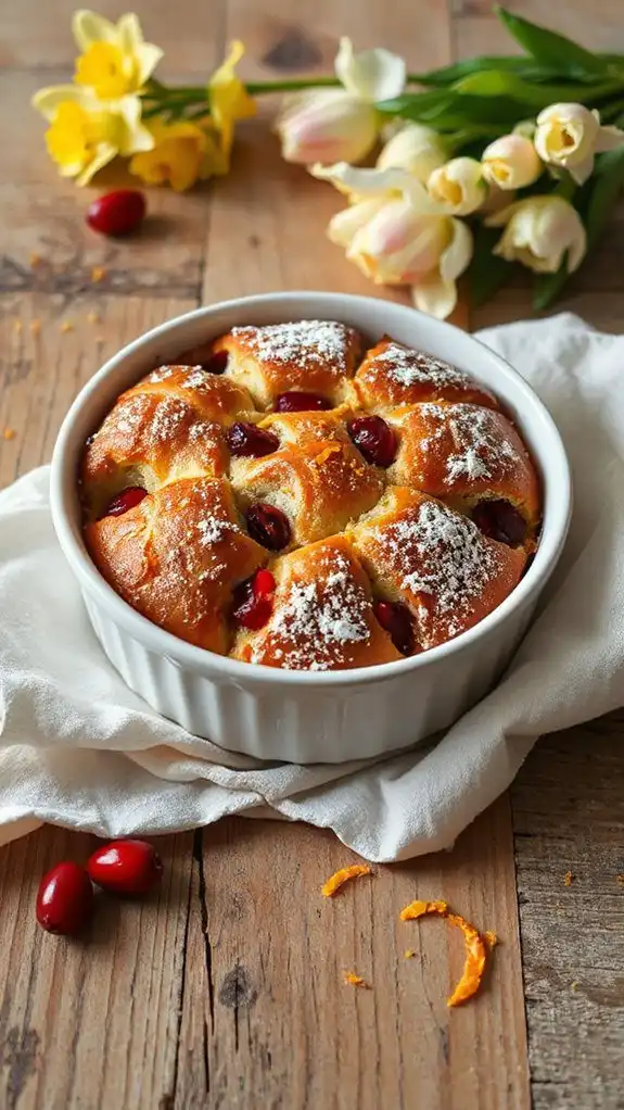cranberry orange bun dessert