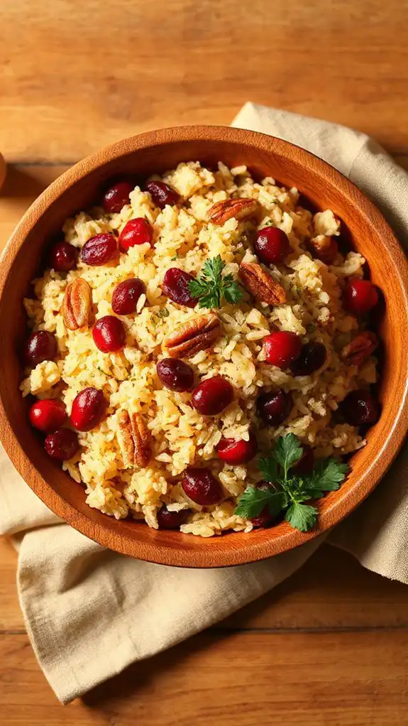 cranberry pecan rice dish