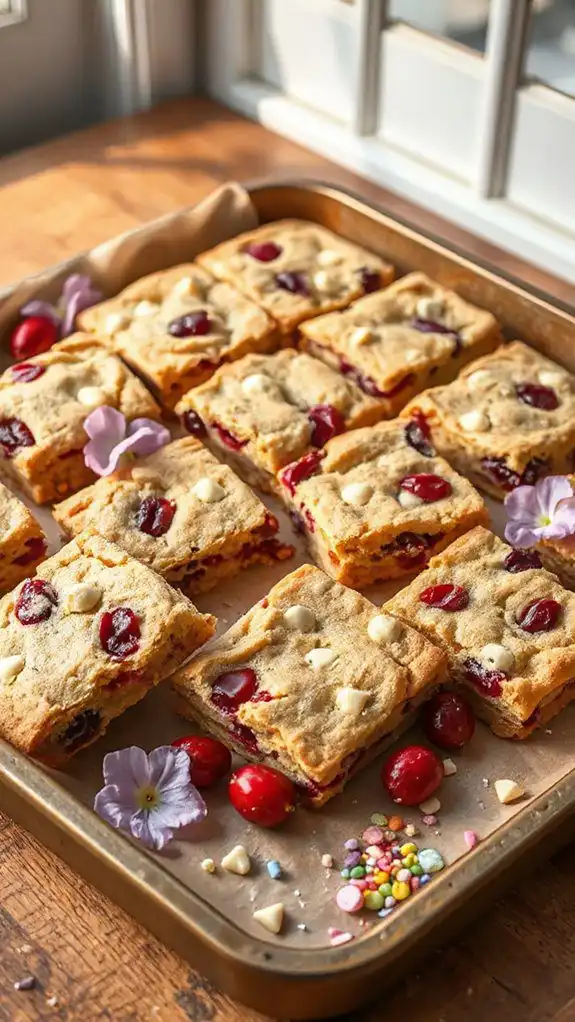 cranberry white chocolate bars