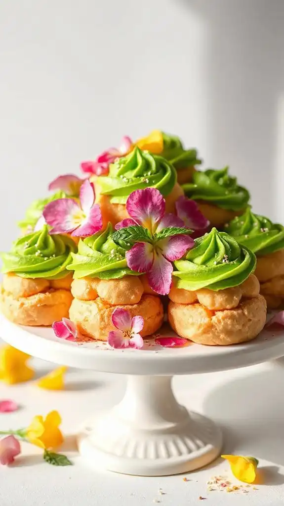 cream puffs with buttercream