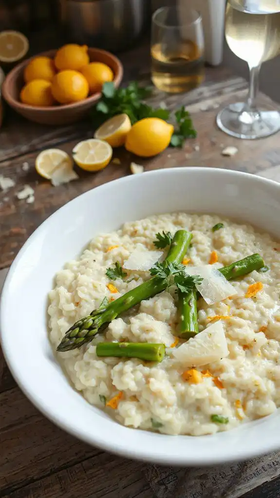 creamy asparagus lemon risotto