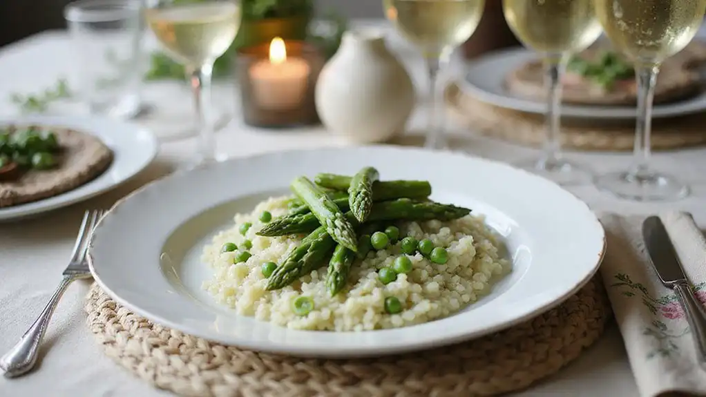 creamy asparagus pea risotto creamy asparagus pea risotto