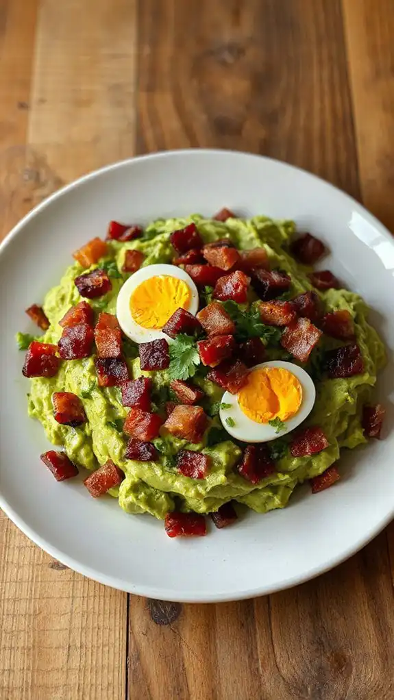creamy avocado bacon salad