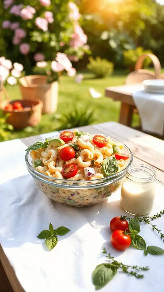 creamy avocado basil salad