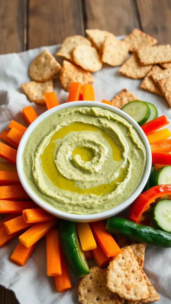 creamy avocado bean dip
