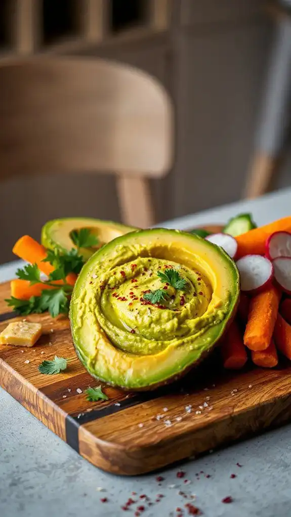 creamy avocado bean dip