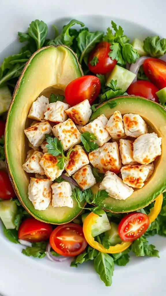 creamy avocado chicken salad