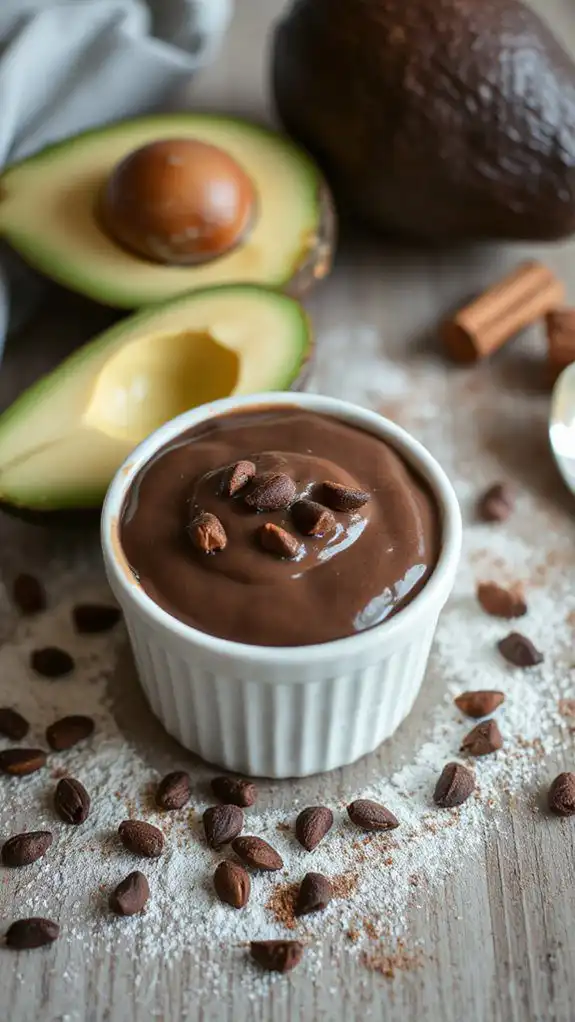 creamy avocado chocolate dessert