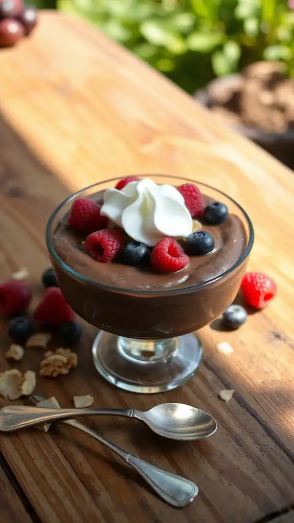 creamy avocado chocolate dessert