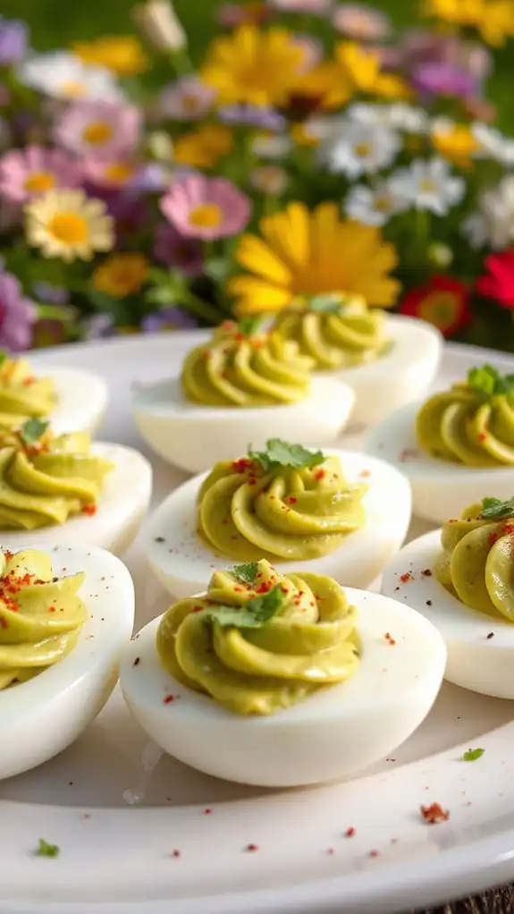 creamy avocado deviled eggs