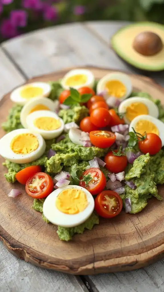 creamy avocado egg mixture