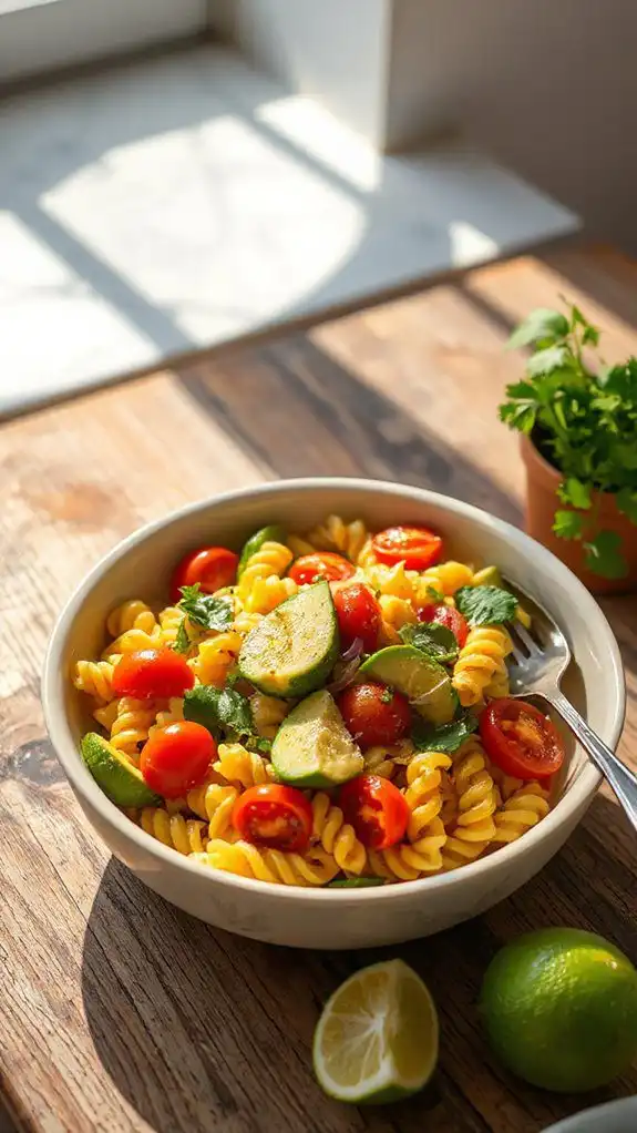 creamy avocado lime pasta