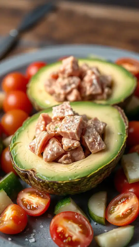creamy avocado tuna mix