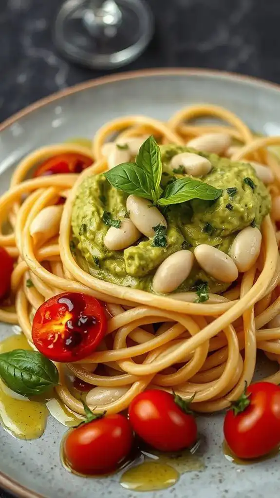 creamy avocado white bean pasta creamy avocado white bean pasta