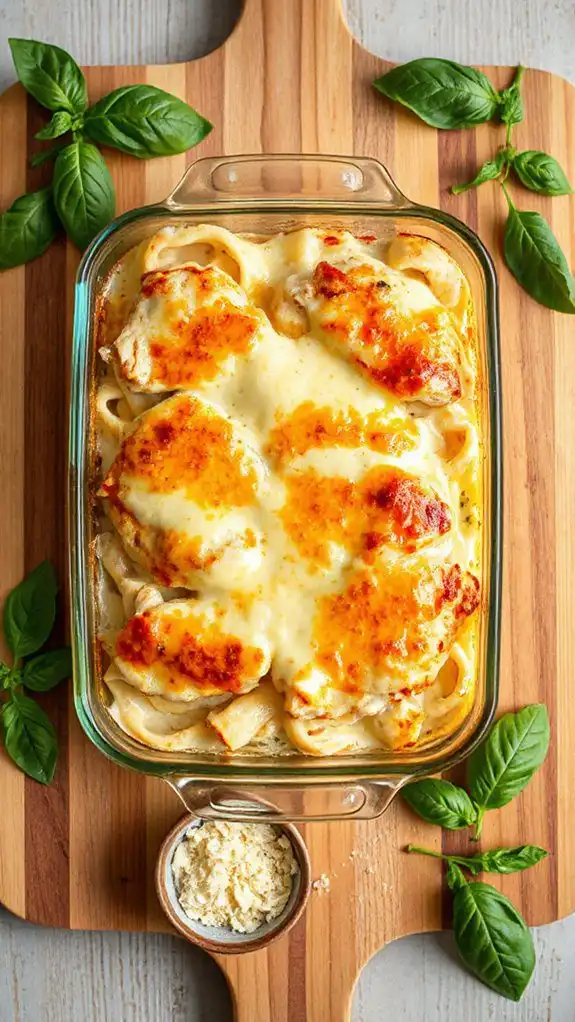 creamy baked chicken pasta
