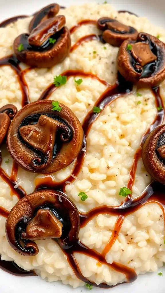 creamy balsamic mushroom dish