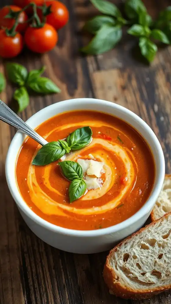 creamy basil infused tomato soup creamy basil infused tomato soup