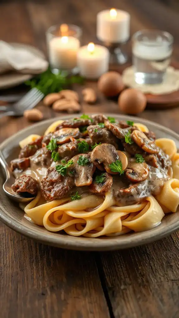 creamy beef mushroom sauce