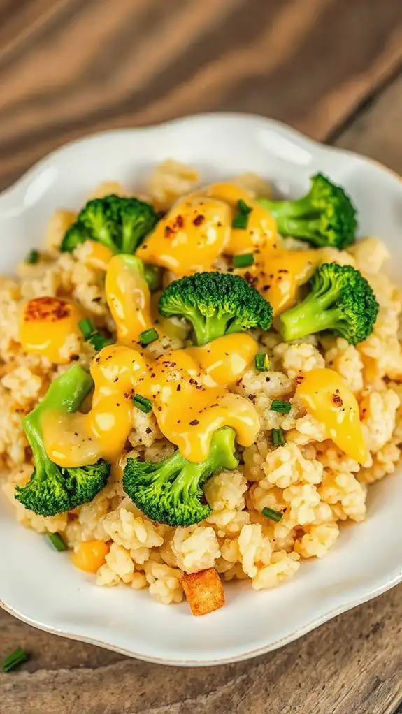 creamy broccoli cheese rice