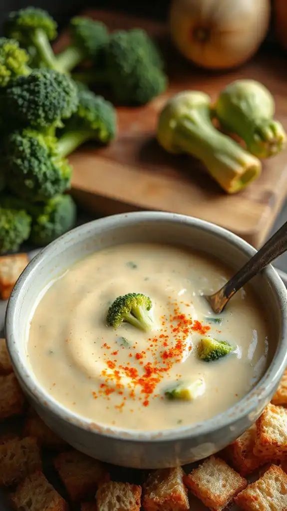 creamy broccoli cheese soup