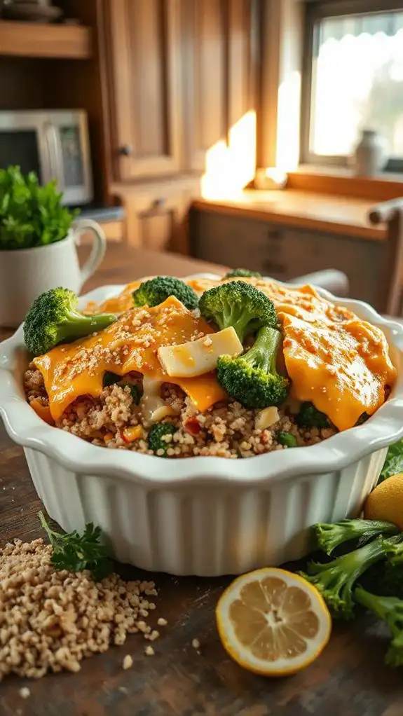creamy broccoli quinoa bake creamy broccoli quinoa bake