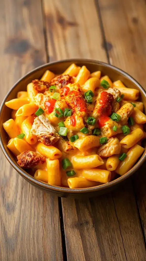 creamy buffalo chicken pasta
