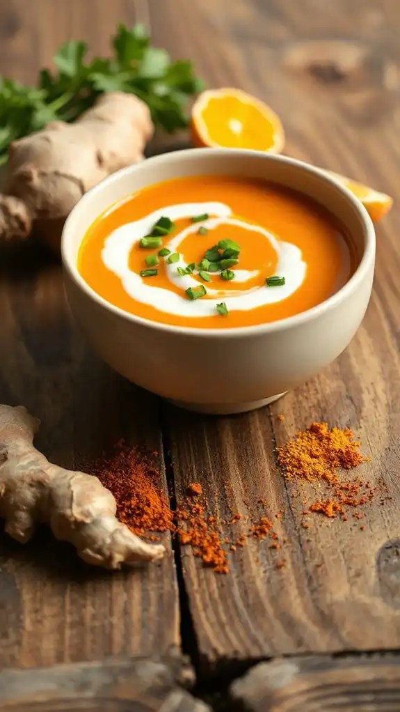 creamy carrot ginger soup
