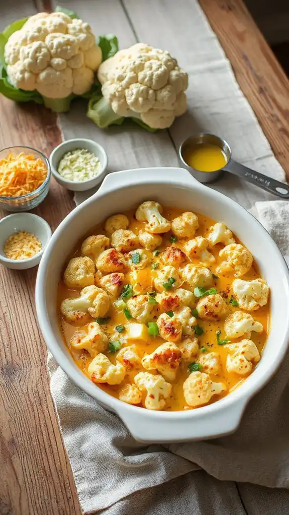 creamy cauliflower cheese bake