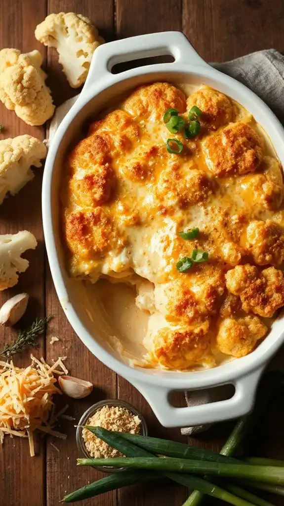 creamy cauliflower cheese casserole